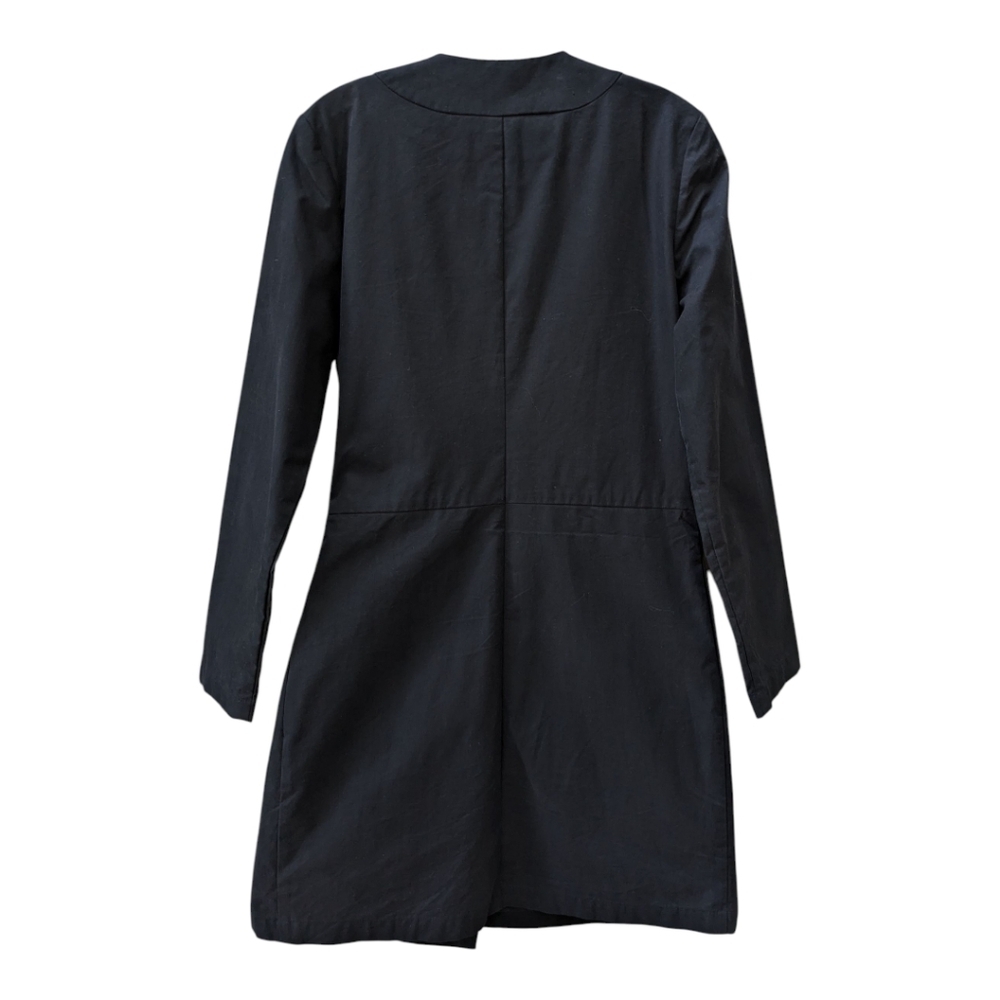 Kate Spade Saturday Black Trench Coat Wrap Professional Sz S - Picture 4 of 8